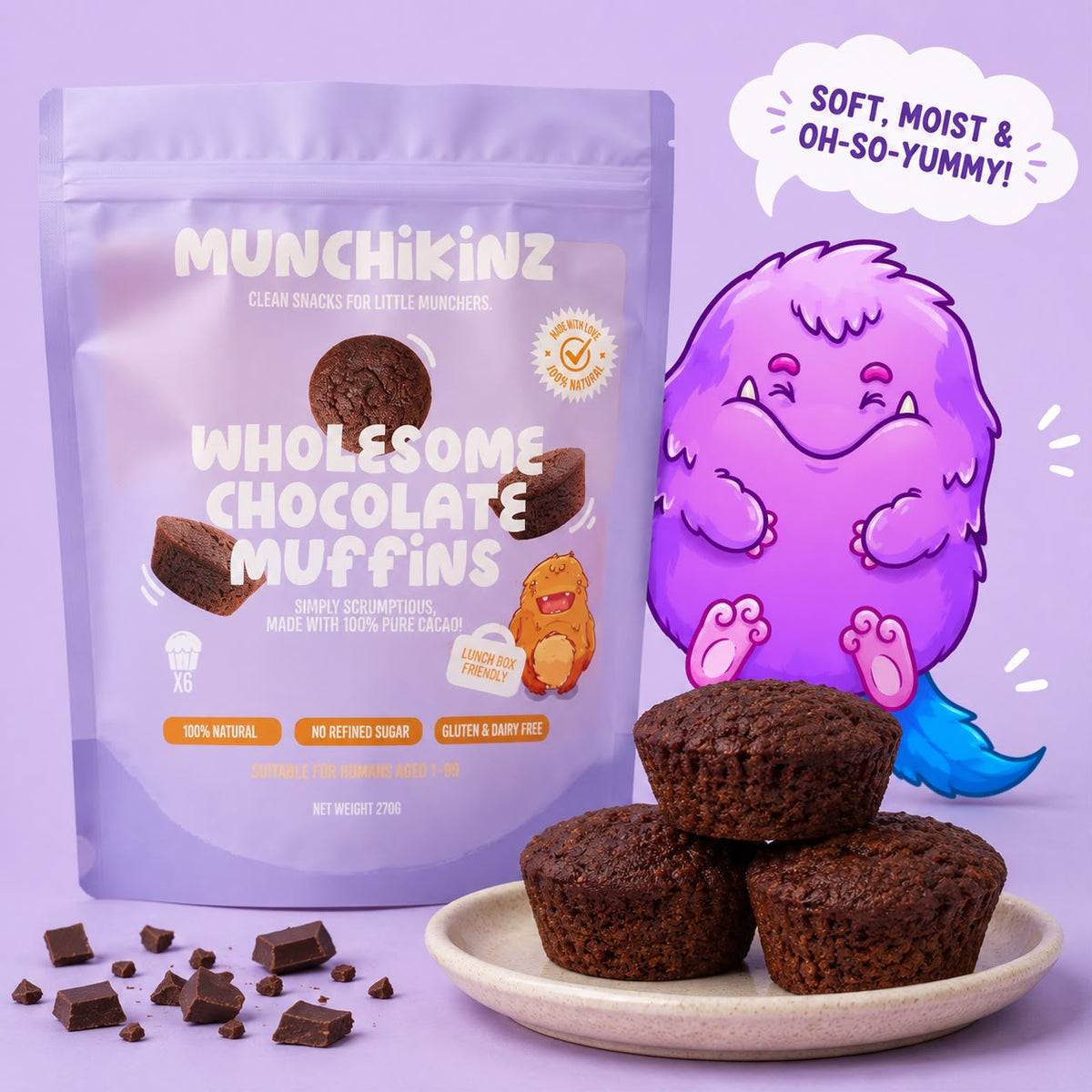 Wholesome Chocolate Muffins